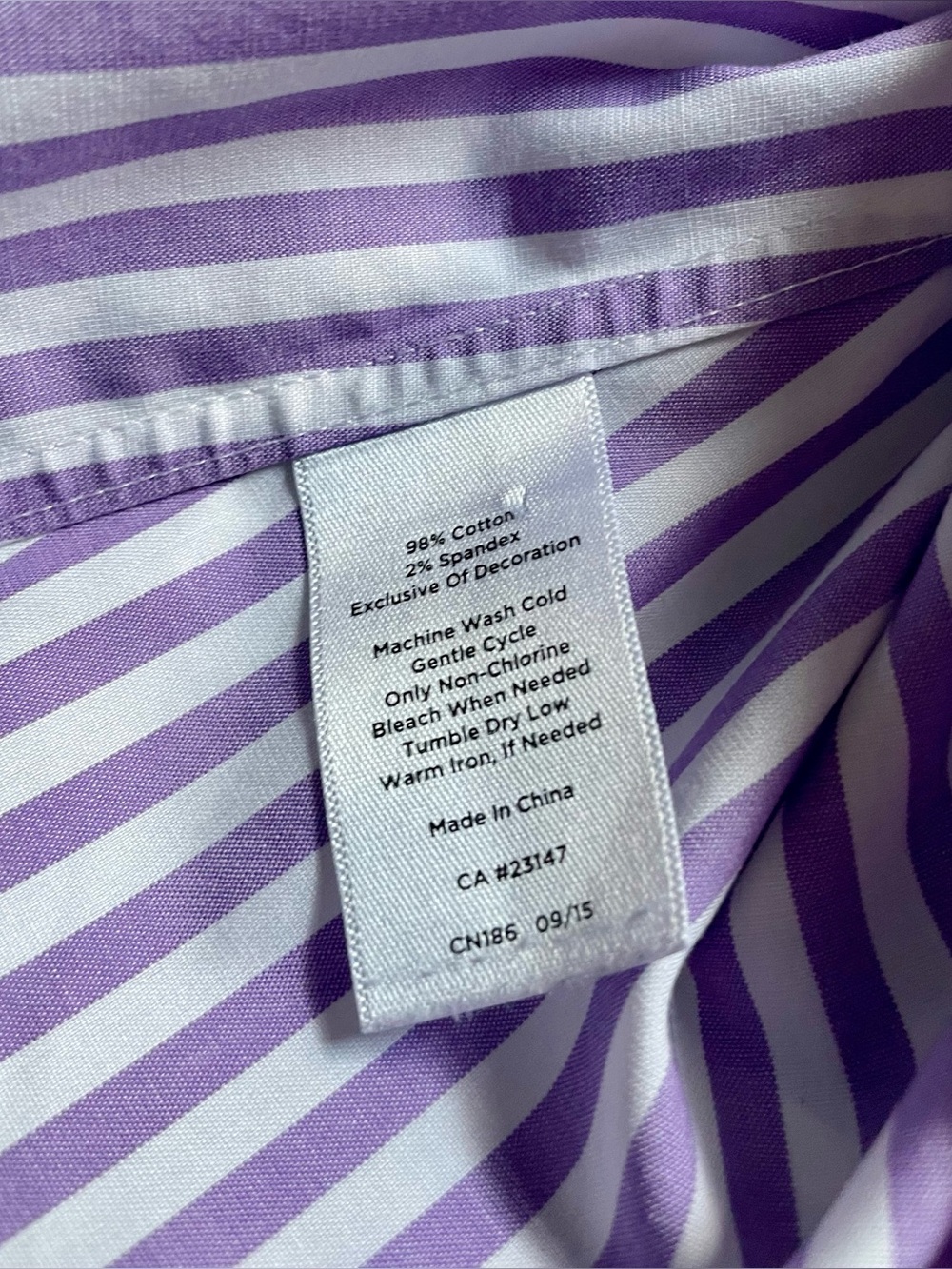 Vintage Talbot’s Purple & White Pin Stripe Button-Down Shirt Size 10 - Picture 7 of 8